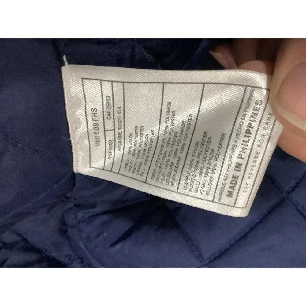 Vintage Nike Swoosh Quilted Jacket White 90's Size Large XBlue White Black